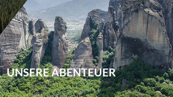 Landscape graphic with text in video image Landscape graphic with the inscription "Our adventures" for displaying text in the video