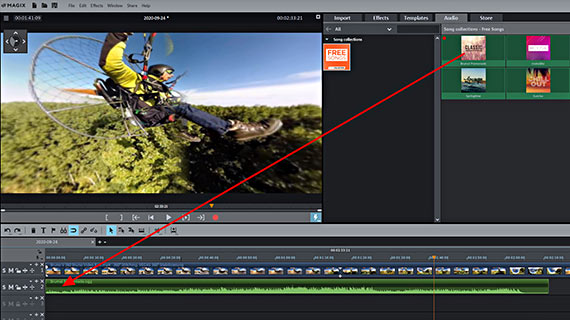 360 degree video audio track with background music Load music file for 360 degree video