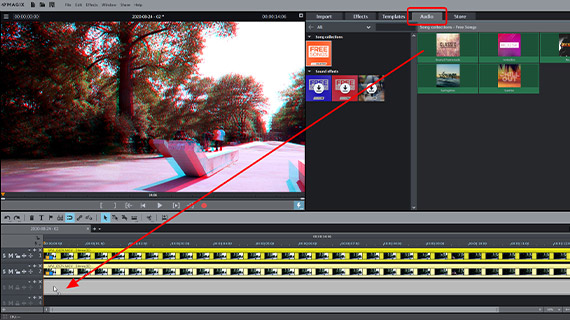Music tracks for 3D video Loading the included background music