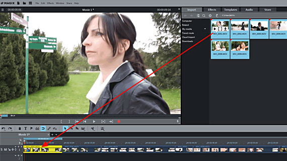 Burn several videos to DVD Compile video files