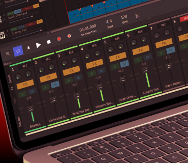 Laptop with MUSIC MAKER interface Laptop with MUSIC MAKER interface