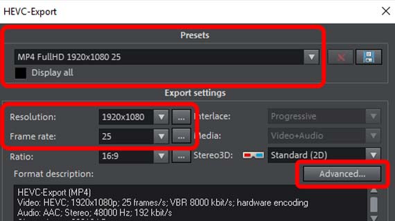 MP4 file export Compress MP4