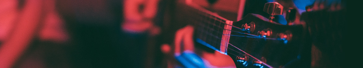 close-up view guitar