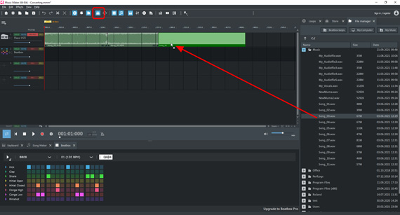 File import via drag & drop Open the file manager and load audio files one after the other