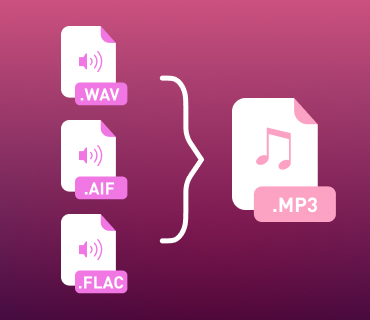 Converting audio formats into MP3 Illustration conversion of FLAC, AIF, WAV files to MP3