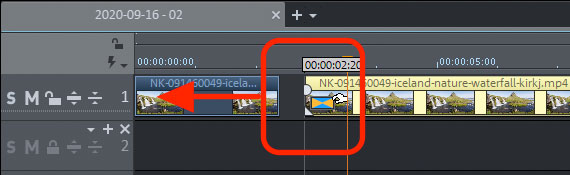 Editing and deleting videos and moving the remaining objects together Deleting footage and closing gaps