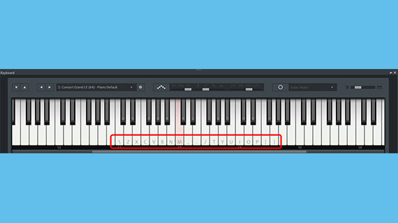 Activated keyboard Play on-screen keyboard with keyboard shortcuts