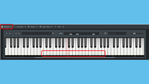 Activated keyboard Playing the onscreen keyboard using the keyboard shortcuts