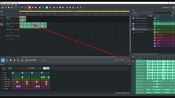 Sound example 1: Kitty Compress A Place the drum sample "Kitty Compress A" on a track and then change the tempo