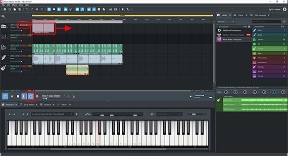 "MIDI REC" recording mode for software instruments Record software instruments in "MIDI REC mode"