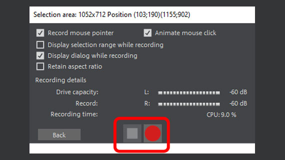 Start/stop screen capturing Record your screen