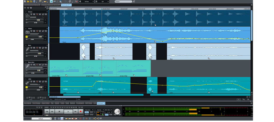 Samplitude Music Studio Screen Samplitude Music Studio Screen