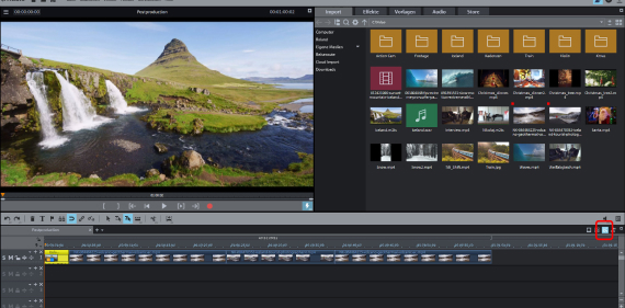 Timeline mode with multiple tracks Editing video files in Timeline mode