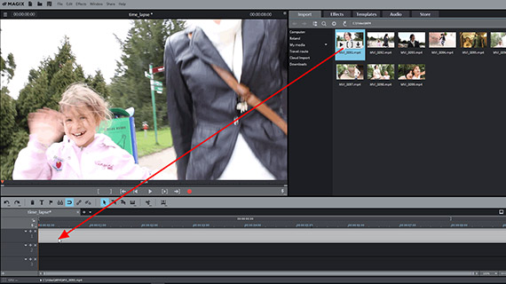 Step 1: Import video Time lapse effect: Import