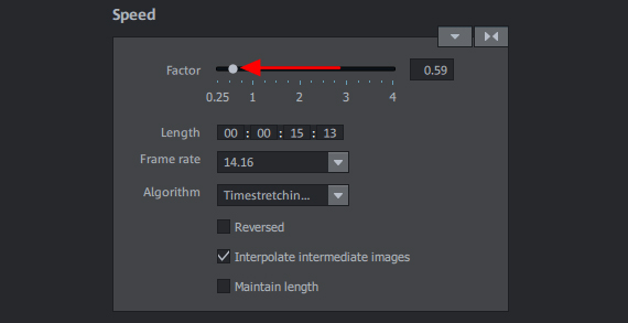 Step 2: Create the slow motion effect Slow motion effect