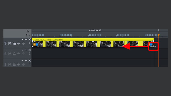 Screen capture: Trim ends Split and trim video