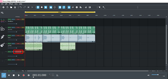 AUDIO REC recording mode for microphone recordings Switch the track to audio recording mode