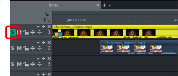 Using solo mode to preview audio tracks Previewing audio tracks separately