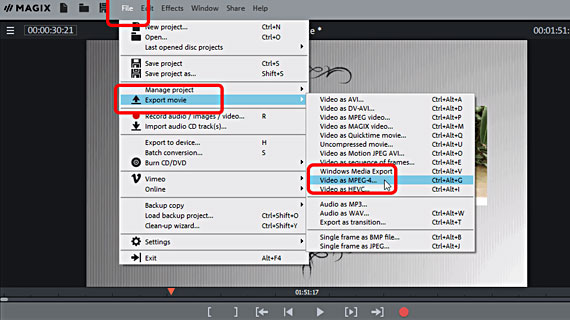 Trailer as MP4 file Export trailer