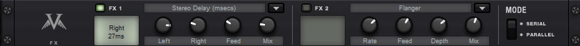 Virtual effects rack at end of the signal chain Virtual effects rack at end of the signal chain