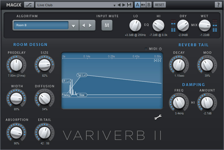 Artificial reverb effects Artificial reverb effects