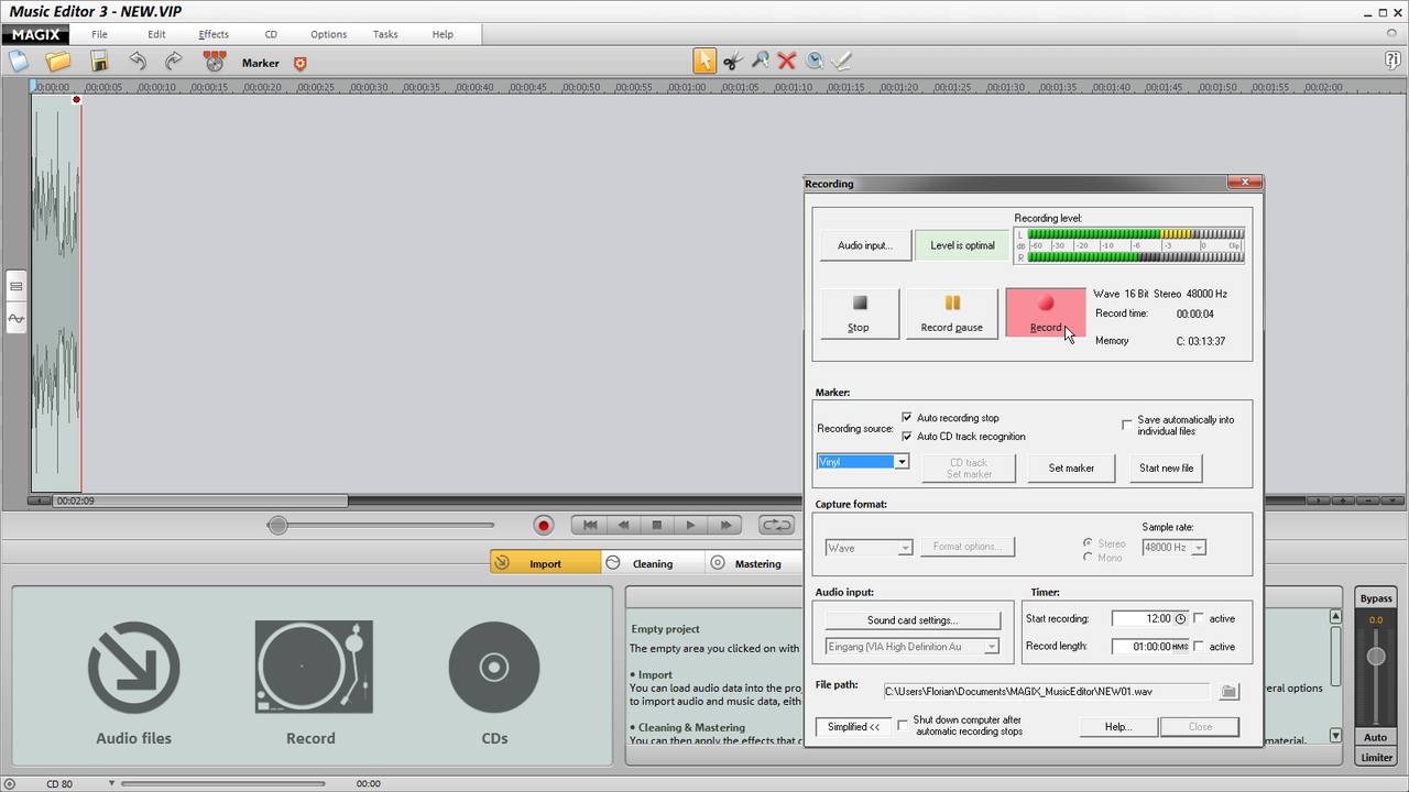 Edit music using Music Editor