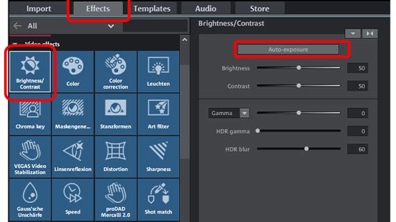 Auto-exposure in the "Brightness/contrast" dialog How to enhance quality using auto-exposure