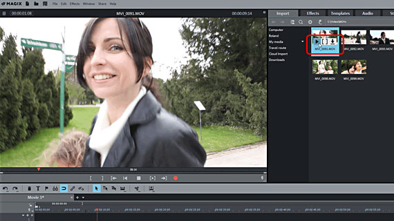 Previewing in the Media Pool How to burn a DVD: File import