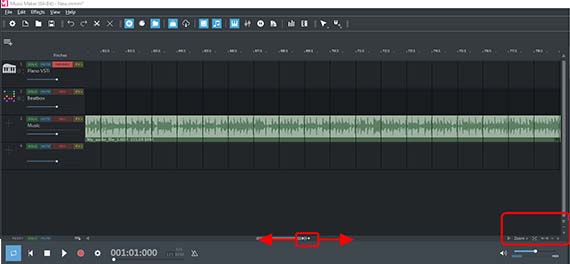 Different ways to zoom Zooming with the scroll bar or zoom buttons