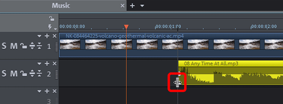 Correcting a cut Add music to video: Cut music