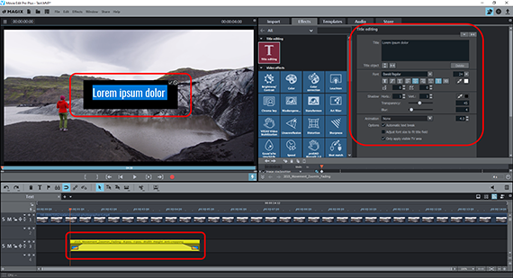 Added text template Adding text to video
