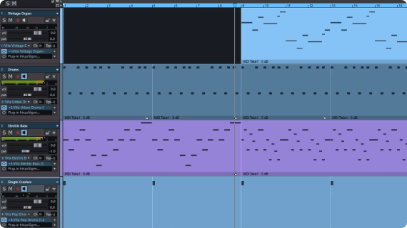 Optimized MIDI object display Optimized MIDI object display