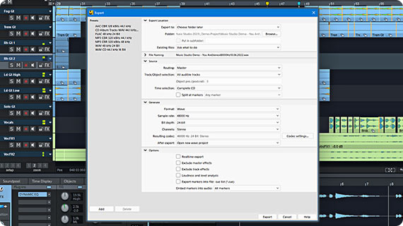 Improved export workflow Improved export workflow