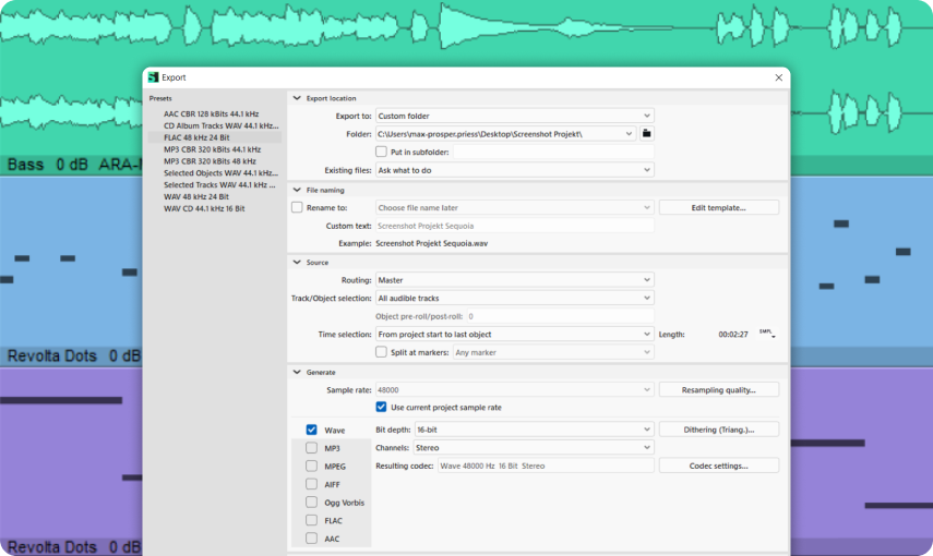 Optimized export workflow