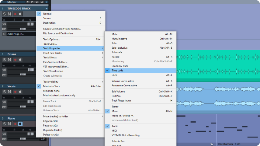 Timecode track