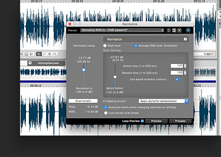 Normalize surface Overview of the Normalize tool interface